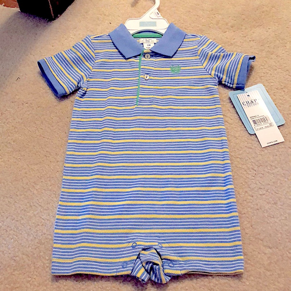 NWT Chaps One Piece Polo Romper